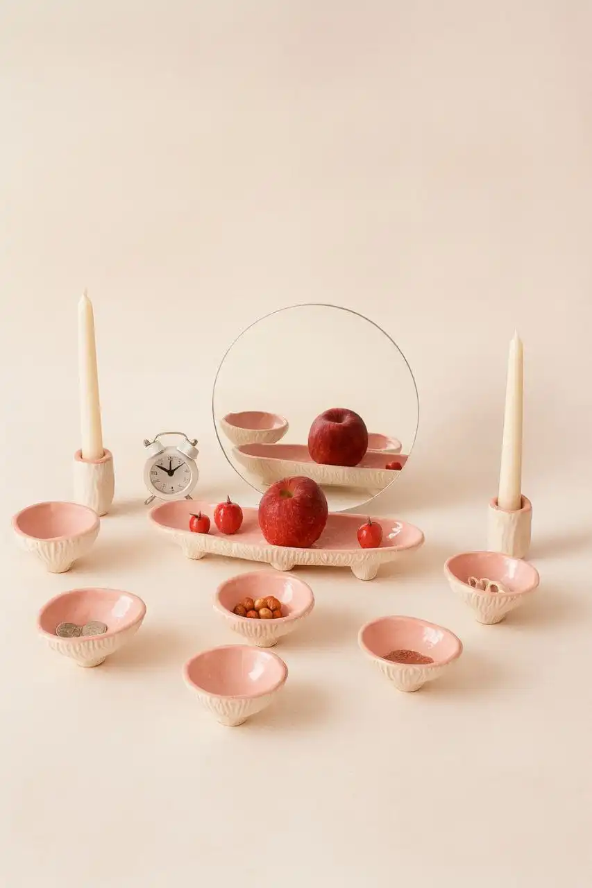 ست ظروف صورتی